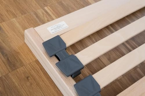 geborgenschlafen.com Lattenrost 90 x 200 cm | PEFC-Zertifiziert, Lattenrost mit 28 stabilen Holzlatten – metallfrei, langlebig und ergonomisch tellerlattenrost mit Lendenwirbelbereich Verstellbar