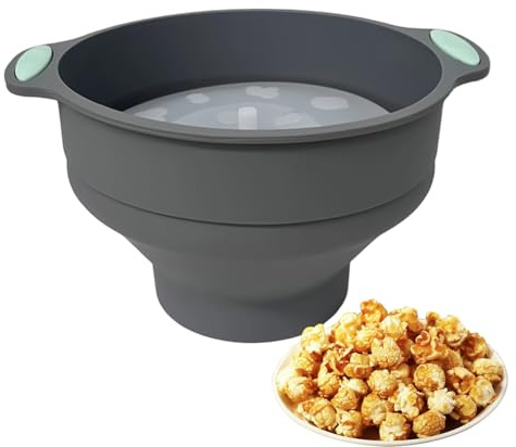 Senermter Bol Para Palomitas De Microondas - Utensilios De Cocina Plegables De Silicona - Hacedor De Palomitas Para El Hogar - Para Niños Adolescentes Adultos Noche De Cine Oficina En Casa Fiestas
