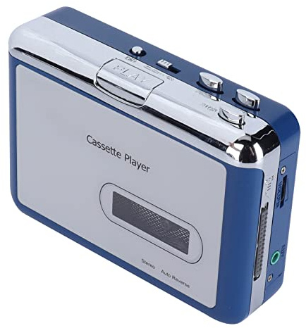 Thonlai Lecteur de Cassettes Bluetooth, Lecteur de Bande Inversée Automatique avec émetteur Bluetooth pour Haut-Parleur Casque, Alimentation USB ou 2 Piles AA
