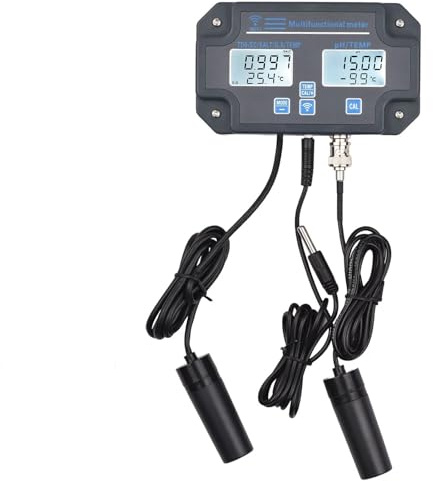 LLAWQSM Wassertester, 6-in-1-Digital-WLAN-Wasserqualitätstester PH/EC/TDS/SALZ/GS/Temp-Meter Wasseranalysator APP Smart Control Online-Fernüberwachung