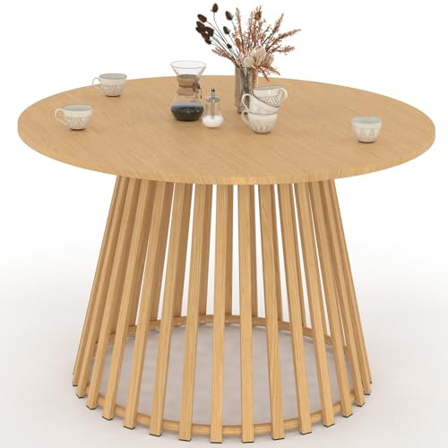 IDMarket - Table de Jardin Ronde SOLAL 120 cm 6 Personnes