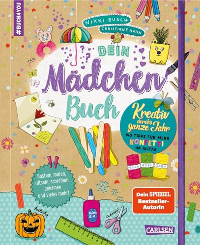 #buch4you: Dein Mädchenbuch: Kreativ durch's ganze Jahr: 140 Tipps für mehr Konfetti im Alltag | Bastelbuch ab 10 Jahren mit DIY-Ideen für Upcycling, Naturmaterialien, Makramee uvm.