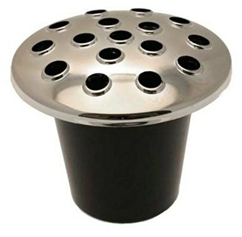 SILVER MEMORIAL GRAVE VASE, GRAVE POT, SILVER TOP PLASTIC CONTAINER