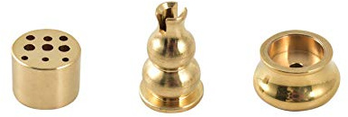 HOKPA Incense Burner, Copper Incense Holder Cone Holder Gourd Incense Burner for Joss Stick, Tower Incense, Incense Coil (3 Styles)