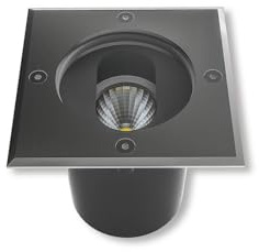 LED Spot encastrable dans le sol Doris (Moderne) en Gris Aluminium (1 lampe,à), Luminaire d’extérieur pour jardin la terrasse balcon & maison