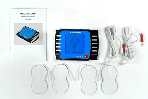 ECODE® Elettrostimolatore Muscolare TENS EMS con Massaggio – Stimolatore Elettrico a Correnti Riequilibranti per Dolore Schiena, Cervicale, Artrite, Contratture – Doppio Canale, 10 Modi e Display LCD