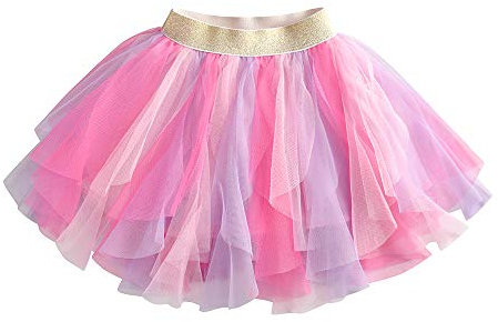 DXTON Mädchen Röcke Tanz Rock Tulle Tutu Prinzessin Baby Kinder Rock Paillette Ballett Skirt SK114 4-5 Jahre