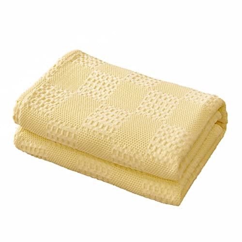 BAILR Transpirable Manta De Toalla 150×200cm, Cobija Hipoalérgica y Lavable a Máquina, Fácil De Cuidar Mantas para Sofá, Sillón, Cama y Viaje (I 150×200cm)