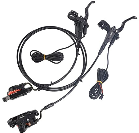 SPORTARC Hydraulische Scheibenbremsen Set, Vorne und Hinten Fahrrad für Hybrid Brake E-Bike Bikes Hydraulische Scheibenbremsen Set Elektrische Stromsteuerung Shifter Aluminiumlegierung Hebel mit BRE