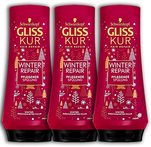 3 er Set Gliss Kur Winter Repair Conditioner Haar Spülung 3 x 200 ml