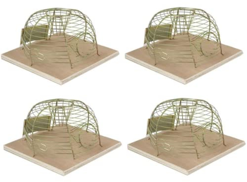 1-4 Korbmausefalle 14x14x5cm Mausefalle Lebendfalle Falle Drahtkastenfalle 3606 (4)