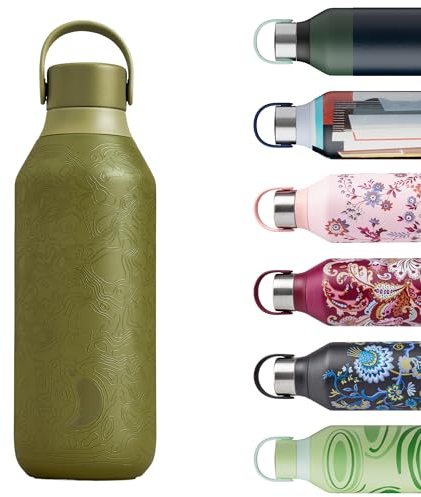 Chilly's Serie 2 Ombre Wasserflasche - BPA-Freier Edelstahl und Wiederverwendbar - Auslaufsicher, Ohne Kondensation - Earth, 500ml