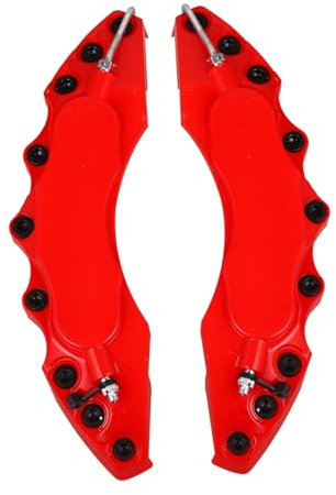SEWOART Copertura Pinza Freno Paio Copri Pinze Freno ABS Rosso Accessori Auto Facile Installazione Decorazione Estetica Protezione Posteriore Veicoli
