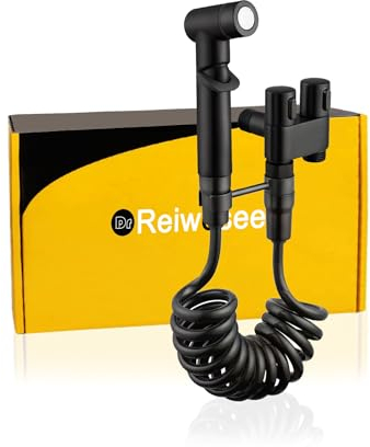 Grifo Bidet Para Wc, Duchas Higienicas Para wc, Bidet Taps con Mangueras Telescópicas de 2 m y Pulverizador de Válvula de Doble Control, Para Lavado de Inodoros, Higiene Personal, Baño de Mascotas.