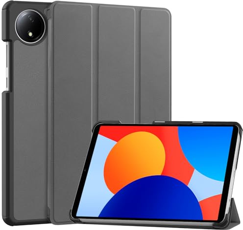 Fitudoos Cover Compatibile con Xiaomi Redmi Pad SE 4G 8.7 Zoll Pollice,Ultra Sottile Leggero Copertura Intelligente, con Funzione di Supporto,Sospensione/riattivazione automatica,Grigio.