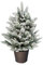 ArtiTree - Künstlicher Weihnachtsbaum 40cm im Topf mit LED & Schnee - Christmas Tree für Innen und Außen, Kunstlich Baum für Weihnachtsdeko, Realistische Optik