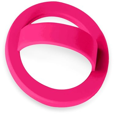 Magnetic Silicone Ring Grip Phone Holder, Loop Grip Phone Holder,Magnetic Phone Loop,Magsafe Phone Grip,Compatible with Magsafe for iPhone 16/15/14/13/12 Series (Pink)