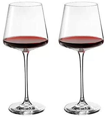 Mxxephemer Juego de 2 Copas de Vino Tinto, Copas de Vino de Cristal soplado a Mano, Copas de Vino Altas de Tallo Largo, Vasos de Vino Tinto y Blanco, hogar, restaurantes y Fiestas, Copas de v
