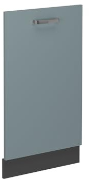 Vicco Panel Frontal del lavavajillas R-Line, Gris Azulado, 45 cm | Para lavavajillas totalmente integrado de 45 cm · Sin encimera · ✓ A juego con el frente de cocina · ✓ Libremente combinable