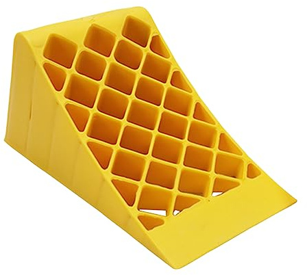 Mikinona Zeppa per Auto in Pe Giallo Cuneo per Ruota Antiscivolo Migliora Sicurezza Riduce Usura Adatto per Parcheggio e Garage