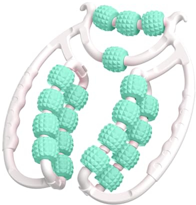 Relax Roller 20 Räder,pilates rolle neck massager Massage Roller Muskel Relaxer Roller, Arm Bein Massage Kreisförmige Beinklemmen für Golfer Ellbogen, Wade (grün)