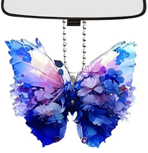Ornements de Papillon pour Arbre, Papillon cristallin | Butterfly en Verre Arc-en- Decoration Arc-en-Décoration Paillette 2D Animal Volant intérieur pour Les Femmes