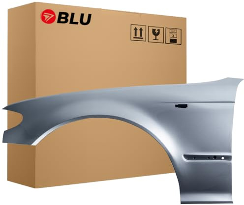 BLU Premium Kotflügel Passend für BMW 3 E46 Lift A08 Links Grau | 2001-2005 | Vorderseite Vorne | Verzinkt & Lackiert | Einbaufertig