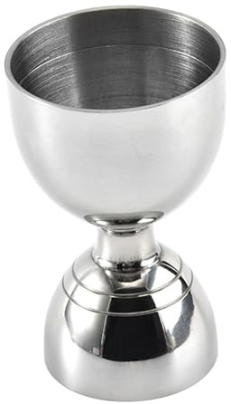Fenteer Cocktail Jigger Cocktail Ounce Cup Bar Tool 30ml 60ml 8.7cm Height Stainless Steel Jigger Wine Cup for Party Home Restaurant, Silver