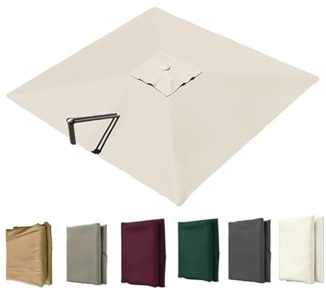 Tettoia di ricambio per ombrellone quadrato a sbalzo da 3 m, protezione UV da giardino, 8 stecche, 3 x 3 m, tela di ricambio