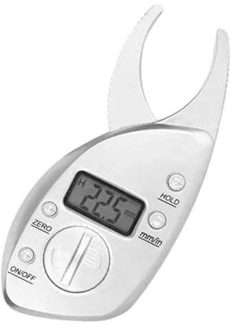 HEMOTON Caliper Numérique de Graisse Corporelle Professionnel Pince de Mesure Précise pour Pli Cutané Appareil Portable pour Mesure Du Corps Outil pour Suivi Graisse
