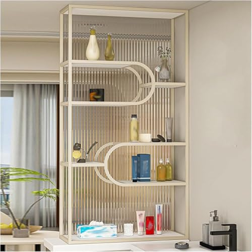 Artiz Paneles Divisorios para Crear Privacidad En Habitaciones, Mampara De Privacidad para La Entrada del Baño, Tabique De Vidrio Translúcido para La Zona del Lavabo del Baño(Blanco,80x20x90cm)