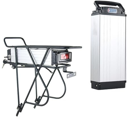 Batteria Per Bici Elettrica Da 36 V E 48 V, Batteria Per Bici Elettrica Al Litio A Lunga Autonomia E Sicura, Batteria Per Bici Elettrica Con Portapacchi E Caricabatteria 36V10AH,XT90