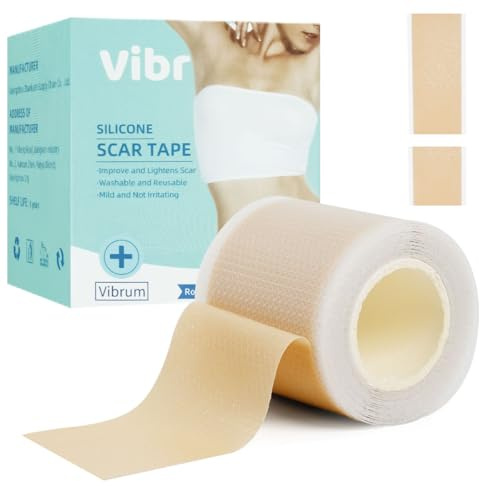 Silikon Narbenpflaster, Silicone scar sheets– Hautfreundlich, Atmungsaktiv, Wasserfest, Silikonpflaster für narben-4cm x 300cm