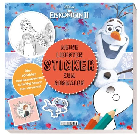Disney Die Eiskönigin 2: Meine liebsten Sticker zum Ausmalen: Über 60 Sticker zum Anmalen und 16 farbige Szenen zum Verzieren!