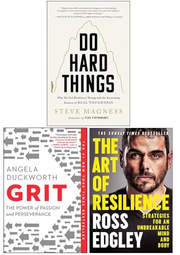 Do Hard Things, Grit The Power of Passion and Perseverance & The Art of Resilience 3 Books Collection Set