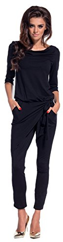 Lemoniade eleganter Jumpsuit mit modischem Schnitt und ausgefallenen Details, Modell 2 Schwarz, Gr. M