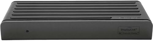 Targus USB-C Universal Dual Video 4K Laptop Docking Station with Charging Power, Audio, & 4 USB Ports for PC, Mac, & Android (DOCK180USZ), Black/Grey