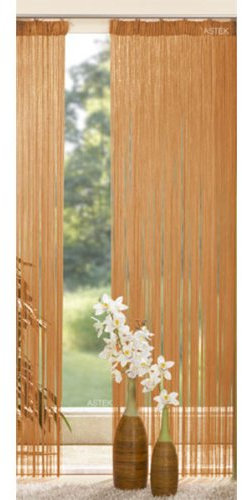 Gardinen Set, 2 x Fadengardine, Tunneldurchzug, 250x145, Sand