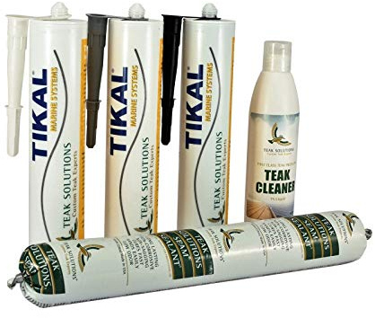 Tikalflex TSC Teak-Nähte-Kit/Kit für Teakholz | Schwarz | 300ml | Einfache Verarbeitung, Hervorragende Haftung