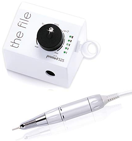 Promed the file 525 elektrische Nagelfeile, Nagelfräser für Nail art und Nageldesign, Gel Acryl Naturnägel, Maniküre Pediküre Hornhautentfernung 25000 U/min , 1er pack