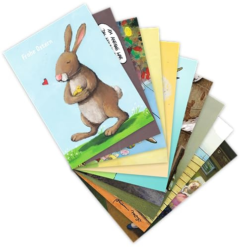 10er Mix Postarten Ostern Nr. 2 | ein Mix zum Gratulieren und Grüßen aus fröhlich-bunten Motiven rund um das Osterfest | im Set vom Berliner Verlag Inkognito