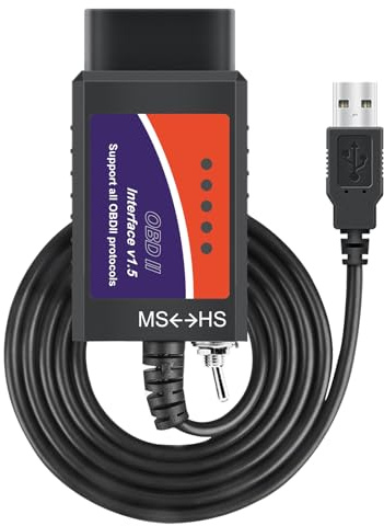 FORScan ELMconfig Professionelles OBDII Diagnosegerät Auto OBD2 Adapter für Windows, Auto diagnose Codierungs Tool mit (MS/HS) CAN-Schalter für Ford Lincoln Mazda Mercury-Serie Fahrzeuge