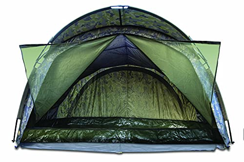 Solar Tackle Grün Undercover Tarn Kapsel (geeignet für 2-Man Biwak) mit elastischen Knebeln, integrierter Bodenplane, Innennetz, verstärkte Befestigungsschlaufen, Einheitsgröße