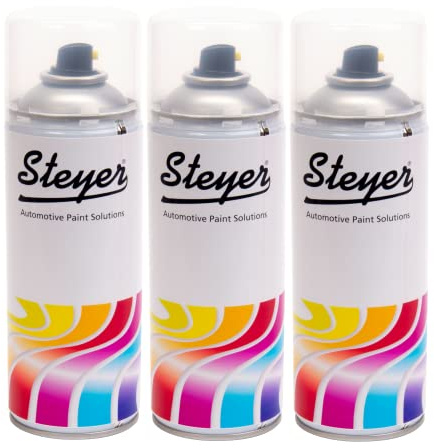 Steyer 3 X Aerosol Super Clear High Gloss Lacquer Spray Paint Fast Drying UV Resistant