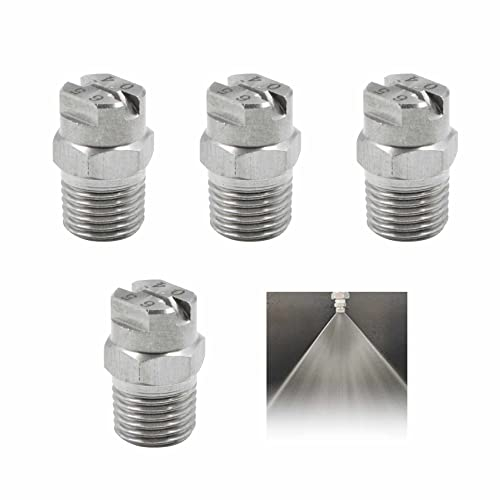 Bocchette Idropulitrice Alta Pressione Ugello - Spruzzatore Punta Nebulizzatore Accessorio 65 Gradi Orifizio da 1,3mm Connessione Filettata 1/4'' per Pulizia Ad Vialetti Percorsi, 4 Pezzi