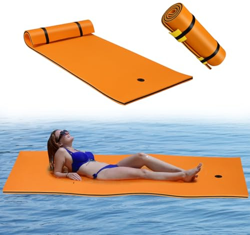 COSTWAY Colchoneta Piscina Flotante para Mar Lago Playa | Colchón Flotante de Espuma XPE de 3 Capas Resistente al Desgarro, Flotadores Piscina para Adultos y Niños