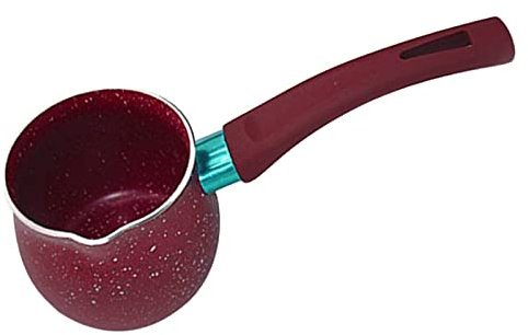 Cafetera Tetera Tetera, Lechera Lechera Pequeña Olla De Leche Comida for Bebés Olla De Cocina Cacerola for Calentar Café, Mantequilla, Derretir Chocolate - Rojo 9 Cm (Color : Red 9cm)