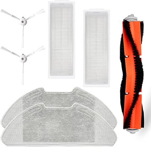 Accessories Kit for Xiaomi Mi Robot Vacuum Mop 2 Lite/ 2 Pro/MJSTL/ MJST1S/ MJST1SHW Vacuum Cleaner Parts, 7 Pack-1 Main Brush, 2 Side Brush, 2 Hepa Filter, 2 Mop Cloth