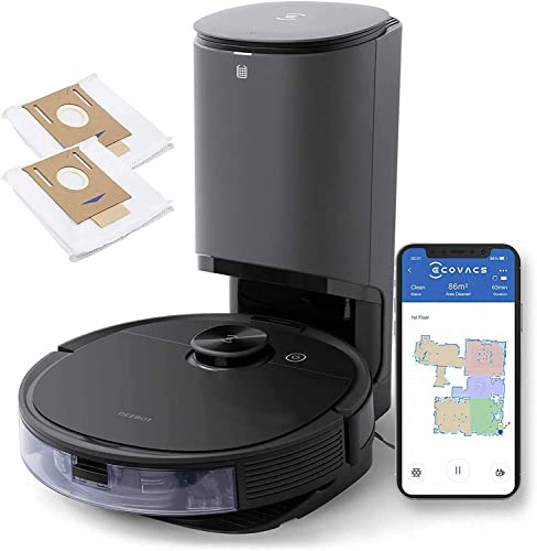 ECOVACS N8+ Vacuum & Mop Robot with Advanced Laser Mapping and Auto-Empty Station - Black (Renewed)