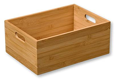 Kesper | Aufbewahrungsbox, stapelbar, Material: FSC®-zertifizierter Bambus, Maße: B 33 x T 24 x H 13,5 cm, Farbe: Braun | 57402